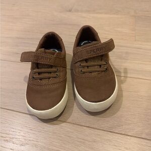 Sperry Tan Baby Walkers with Strap
